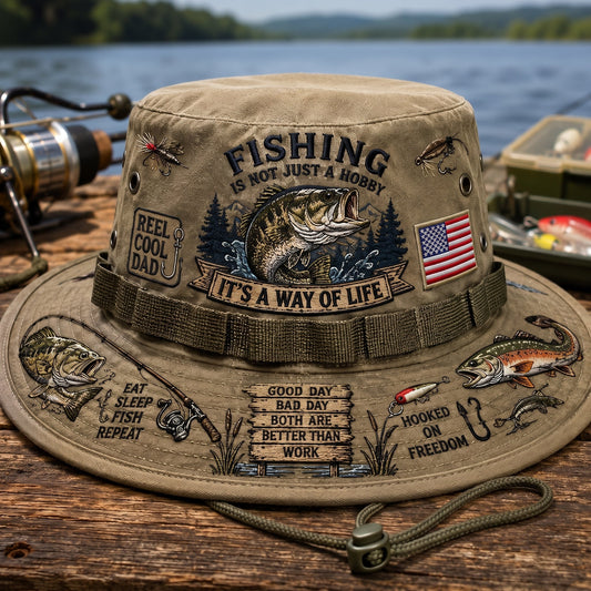 🇺🇸 Last Day Promo: 49% OFF 🎣 Fishing Is a Way of Life Boonie Hat - image 1