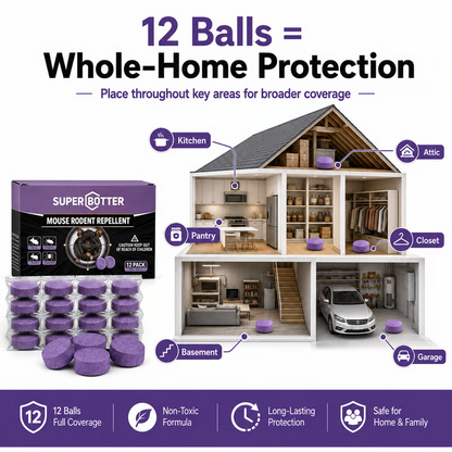 12-Pack Rodent Repellent Balls, Natural Pest Control🐭 - image 2