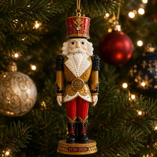 🔥Last 30pcs✨⏰ Limited anniversary edition✨49% OFF!🔥2026 America 250th Anniversary Heritage Gold Nutcracker Ornament