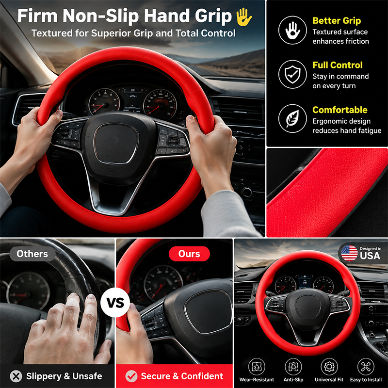 Universal Silicone Steering Wheel Cover, Non-Slip Soft Grip All Season Car 🚗 - image 5