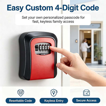 Wall Mount Key Lock Box - 4 Digit Combination Lockbox for Keys Safe Security🔑 - image 4