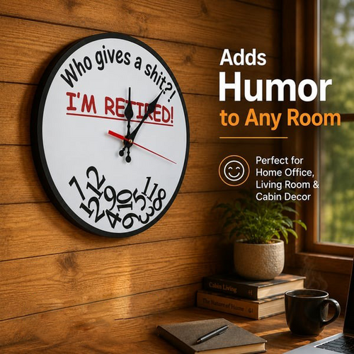 🔥Who Cares What Time It Is? You’re Retired! 🎉Funny Retirement Wall Clock - image 1