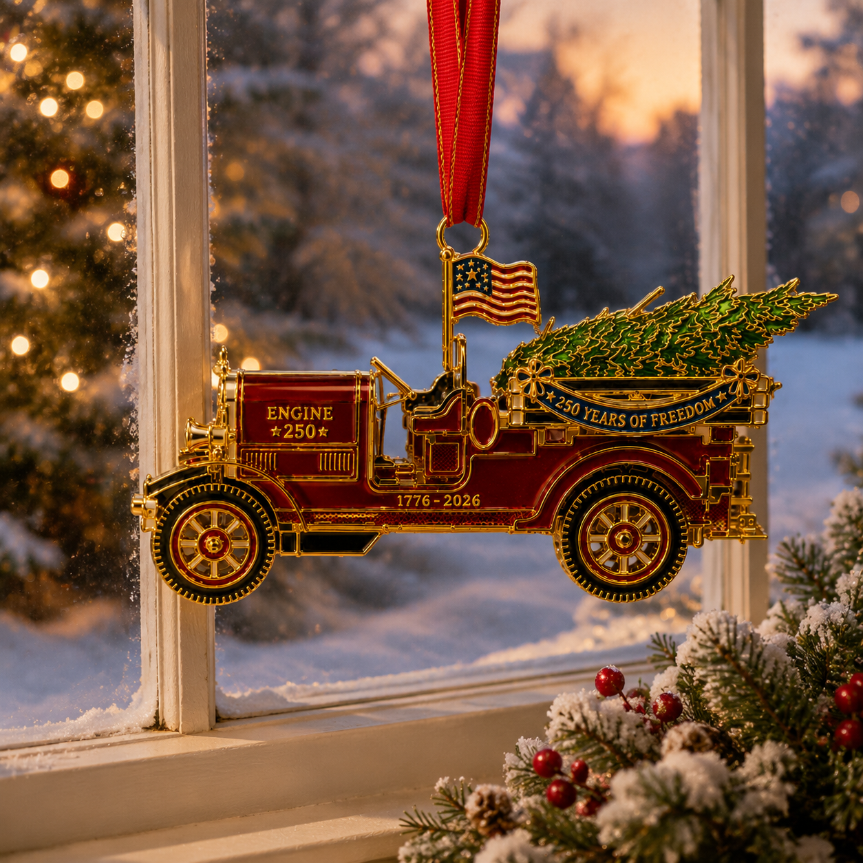 🔥Last 30pcs✨⏰ Limited anniversary edition✨49% OFF!🔥250th Anniversary Edition Vintage Fire Truck Ornament