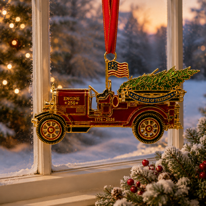 🔥Last 30pcs✨⏰ Limited anniversary edition✨49% OFF!🔥250th Anniversary Edition Vintage Fire Truck Ornament