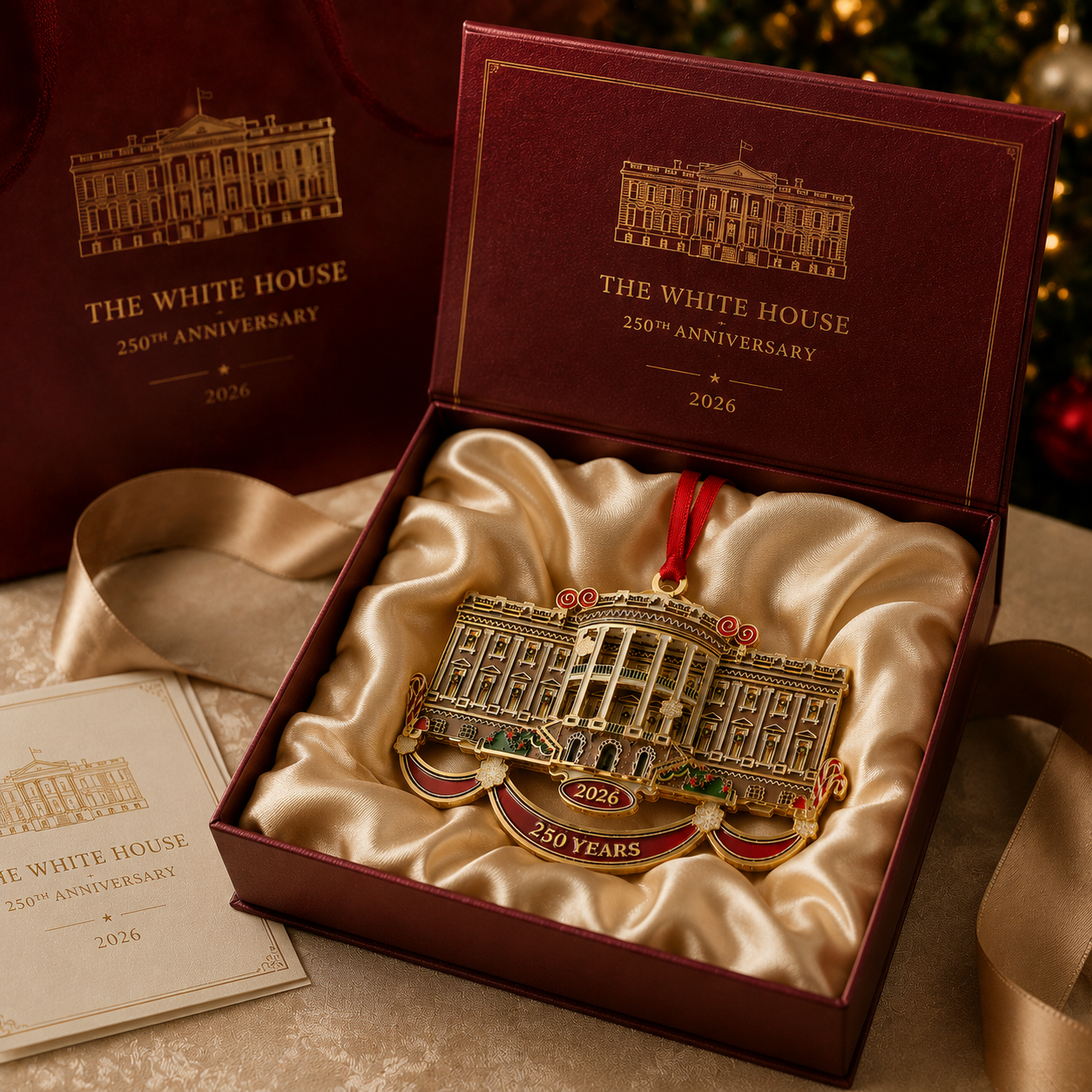 🔥Last 30pcs✨⏰ Limited anniversary edition✨49% OFF!🔥White House Christmas tree ornaments