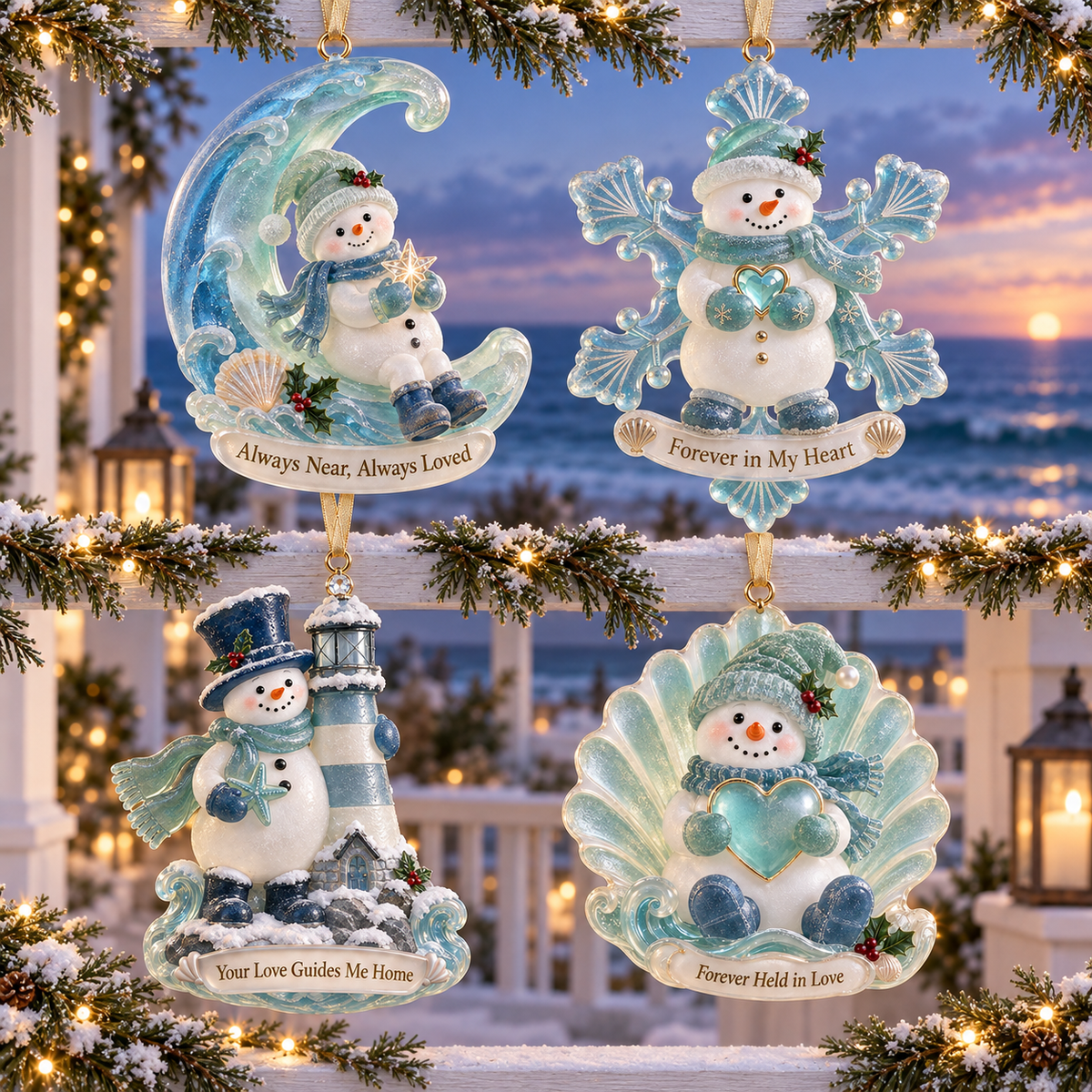 Coastal Snowmen Christmas Decor |  Lasting Love - image 10