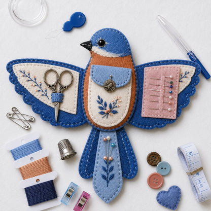 🐦 Bird-Shaped Felt Sewing Organizer DIY Kit - image 4