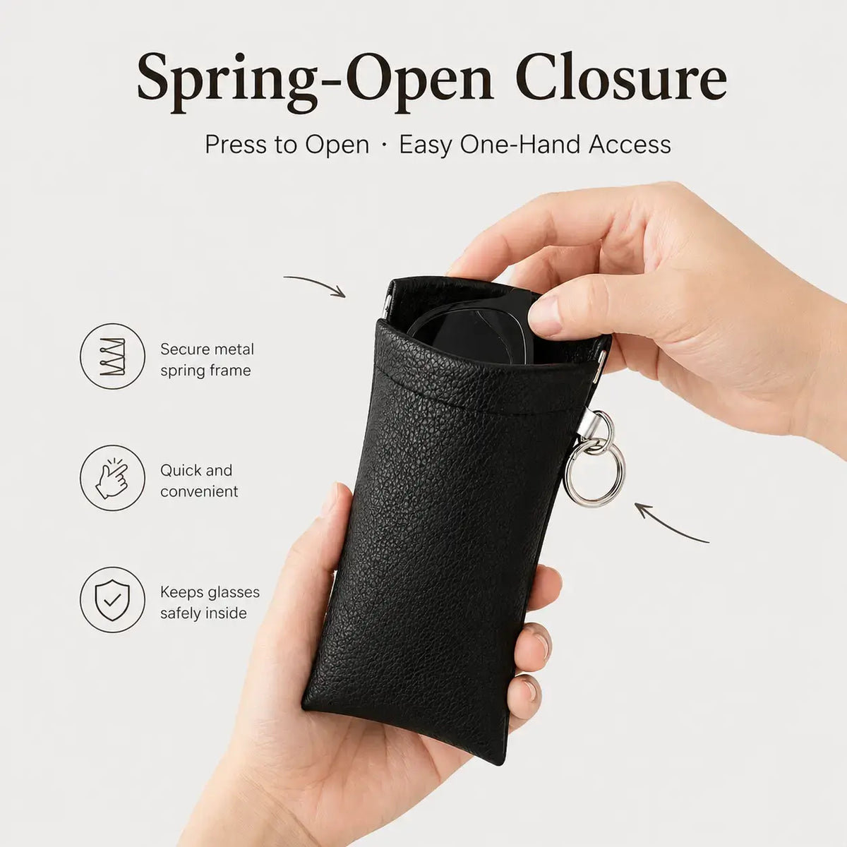 Soft PU Leather Sunglasses Pouch Elastic Opening Eyeglasses Bag 🕶️ - image 2