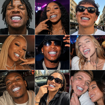 🔥💖HIP HOP DIAMOND GRILLZ - Full diamond crusted grillz for maximum shine
