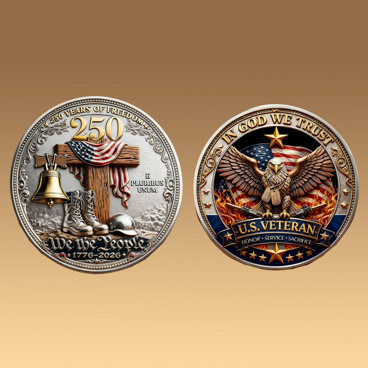 🔥Last Day 50% OFF🔥 250 Years of Freedom Veteran Tribute Coin