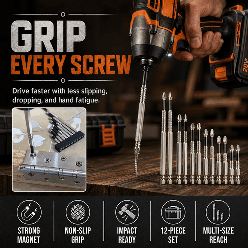 12-Piece Magnetic Impact Screwdriver Bit Set - image 1
