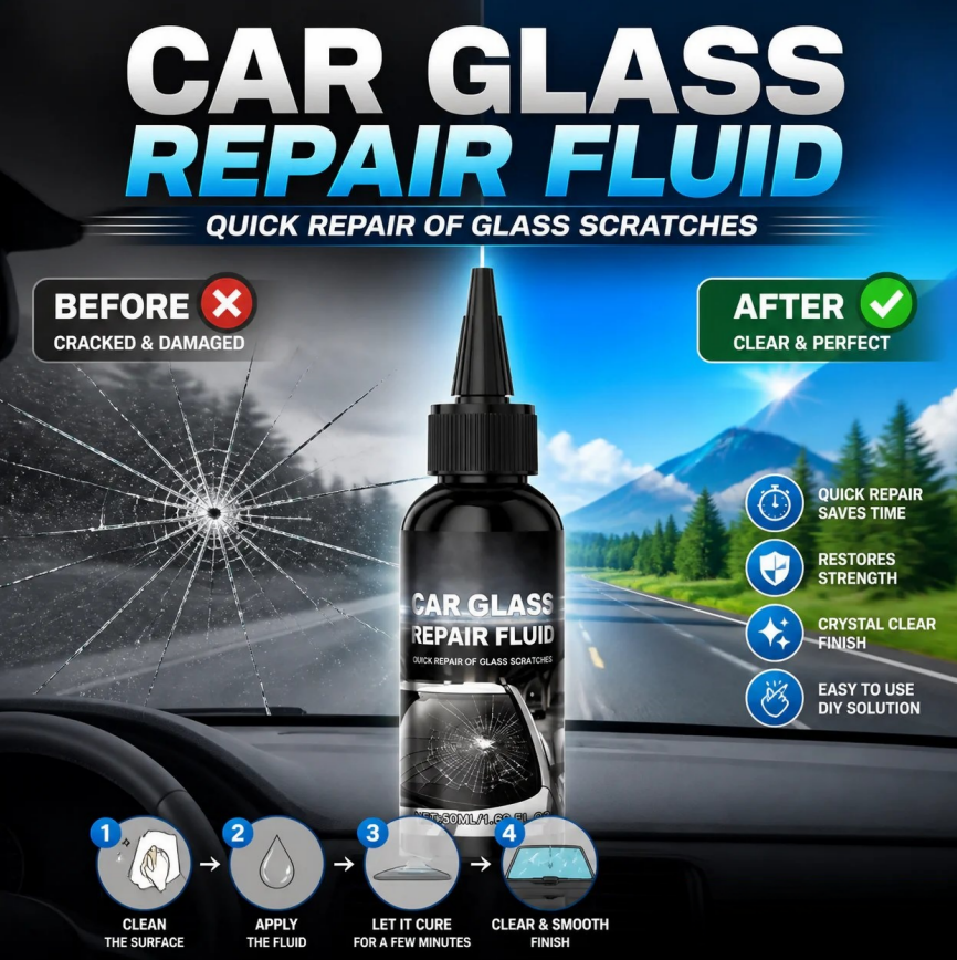 🔥🔥🔥Fast-Acting Windshield Crack & Chip Repair Kit