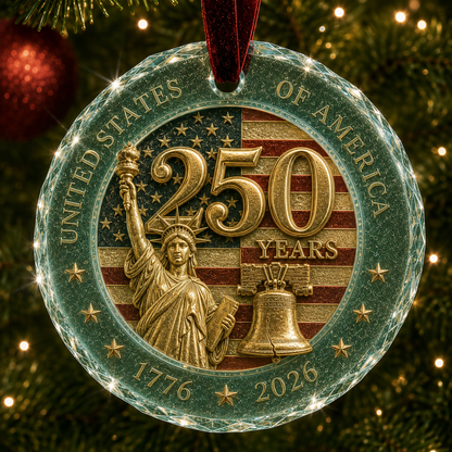 🎉🇺🇸 Limited Edition! 🔥🎄 2026 America 250th Anniversary Christmas Ornament