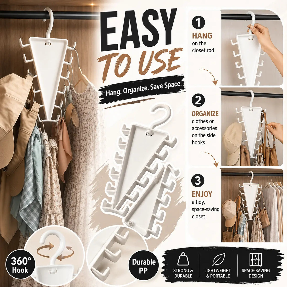 V Shaped Double‑Sided Closet Organizer Hanger👕 - image 4