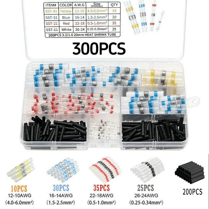 🔥Last Day 49% OFF - ✨300PCS WATERPROOF SOLDER WIRE CONNECTOR KIT