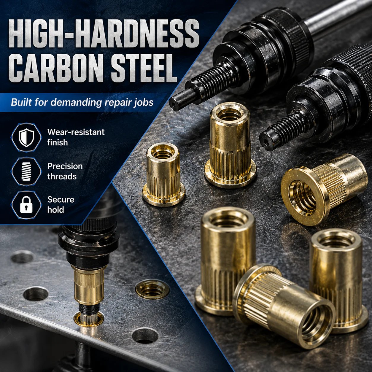 🔥 Best Seller | Carbon steel rivet nut set (including M3–M8 sizes) - image 2