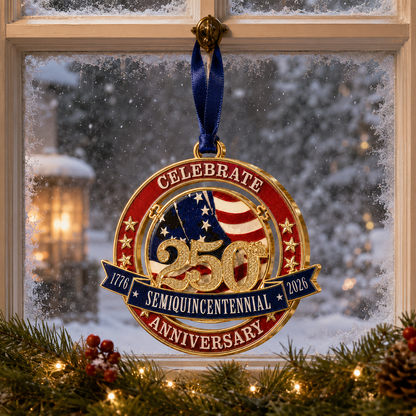 🔥250th Anniversary Commemorative Medal Christmas Tree Ornament