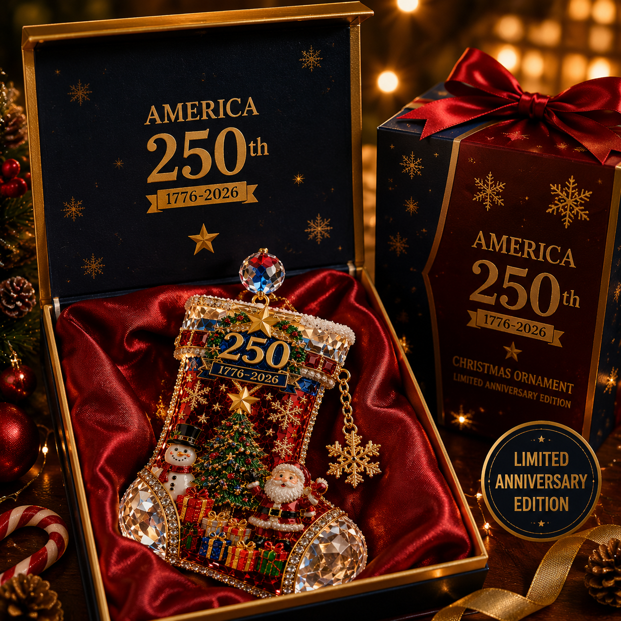 ✨ Limited anniversary edition✨⏰49% OFF!🔥Crystal Christmas Stocking Ornament