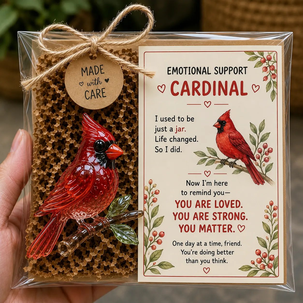 💖💌 Emotional Support Glass Animal Gift Set | 7 Meaningful Designs with Encouragement Card & Gift-Ready Packaging ✨