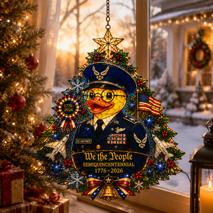 ⏰LIMITED TIME 49% OFF!🔥High-Quality Custom Hand-Painted Patriotic Duck-Shaped Christmas Tree Ornament — U.S. Semiquincentennial Commemorative Ornament