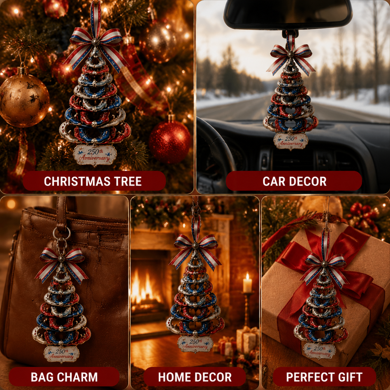 ⏰LIMITED TIME 49% OFF!🔥🎄 US 250th Anniversary Christmas Ornament