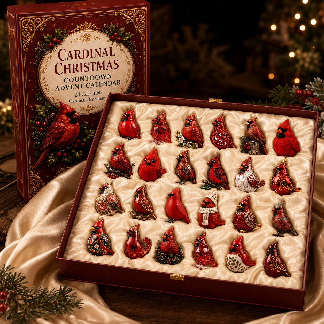 🔥cardinal Christmas 24-Day Countdown Calendar
