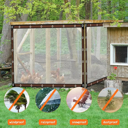 Clear Waterproof PE Tarp, Transparent Outdoor Cover with Metal Grommets🛡️ - image 2