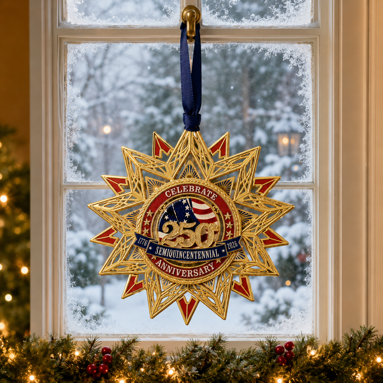 ✨250th Anniversary Commemorative Medal Christmas Tree Ornament