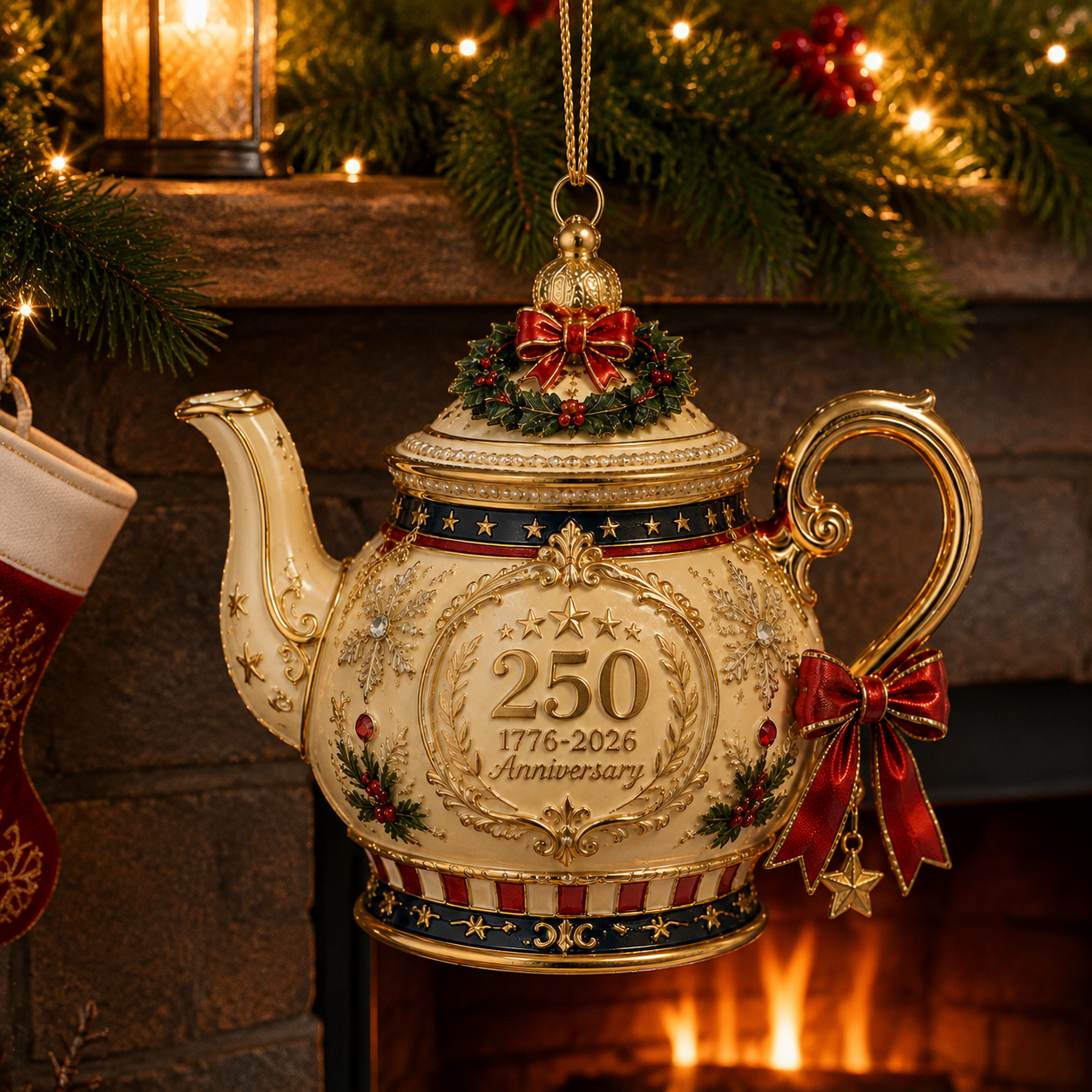 🔥Last 30pcs✨⏰ Limited anniversary edition✨49% OFF!🔥250th Anniversary Teapot Christmas Ornament