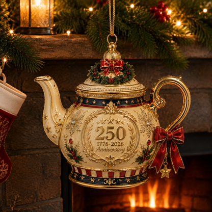 🔥Last 30pcs✨⏰ Limited anniversary edition✨49% OFF!🔥250th Anniversary Teapot Christmas Ornament