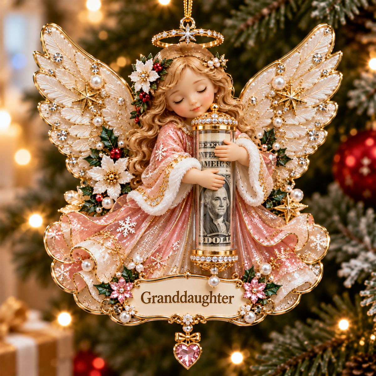 🎄 Christmas Angel Cash Holder Ornament - image 5