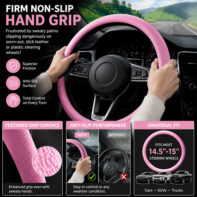 Universal Silicone Steering Wheel Cover, Non-Slip Soft Grip All Season Car 🚗 - image 4