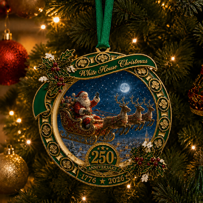 🔥Last 30pcs✨⏰ Limited anniversary edition✨49% OFF!🔥250th Anniversary Edition Santa's Sleigh Scene Ornament