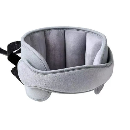 Soft Plush Adjustable Car Seat Head Support Strap with Padded Side Cushions for Kids - image 9