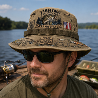 🇺🇸 Last Day Promo: 49% OFF 🎣 Fishing Is a Way of Life Boonie Hat - image 3
