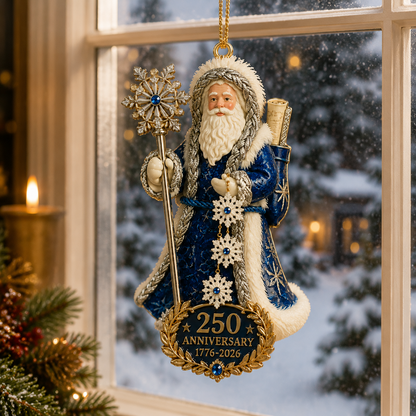 🔥Last 30pcs✨⏰ Limited anniversary edition✨49% OFF!🔥250th Anniversary Snowflake Santa Ornament for the Christmas Tree
