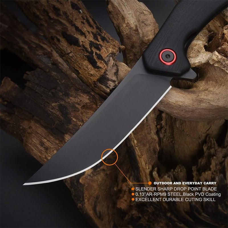 🔥Limited Time Discount 💥 Upgrade Blue Moon J1906 AR-RPM9 Steel Blade G10 Handle Folding Knives