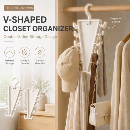 V Shaped Double‑Sided Closet Organizer Hanger👕 - image 2