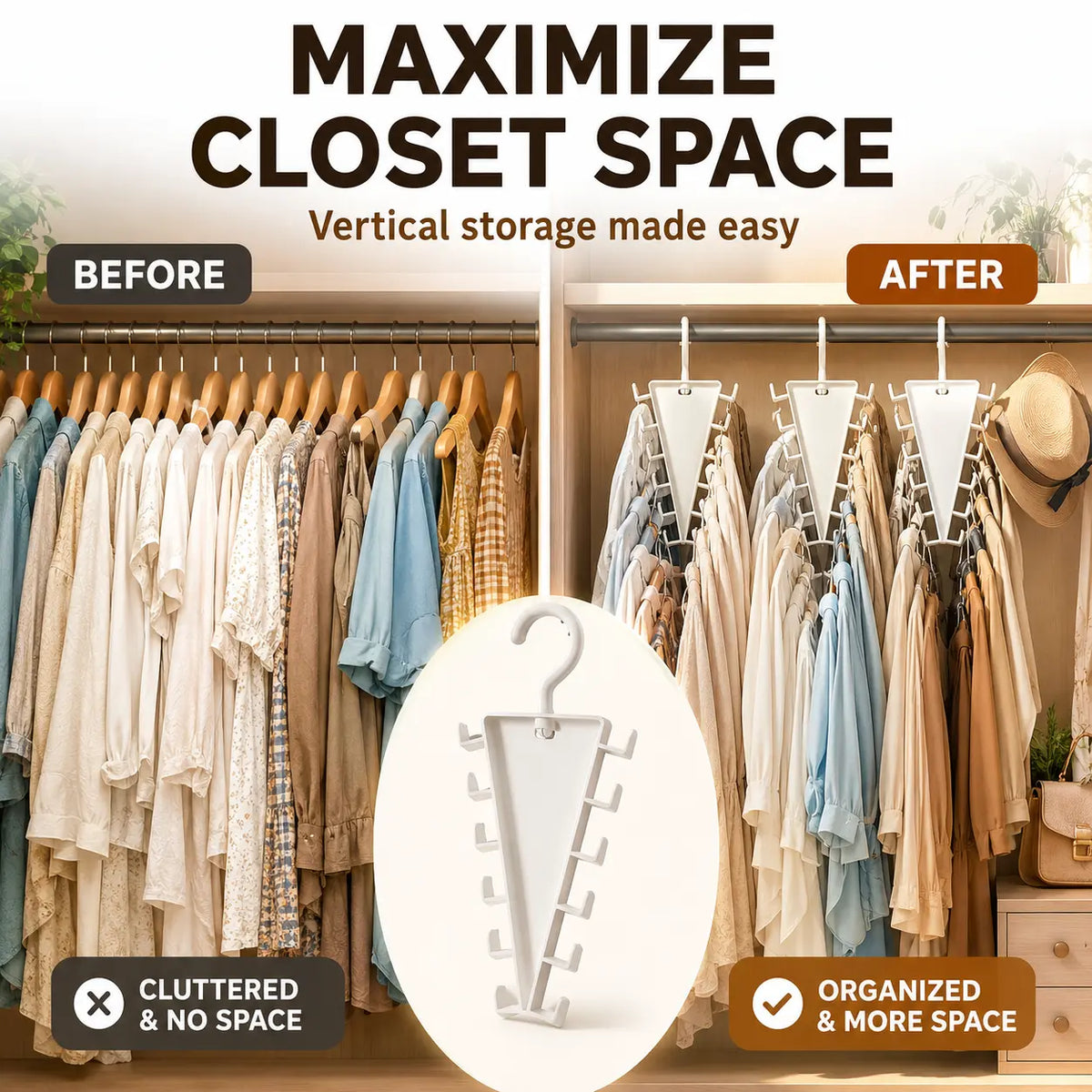 V Shaped Double‑Sided Closet Organizer Hanger👕 - image 5