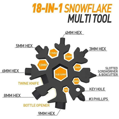 Viral 18‑in‑1 Snowflake Multi‑tool Stainless Steel Portable Wrench ❄️ - image 3