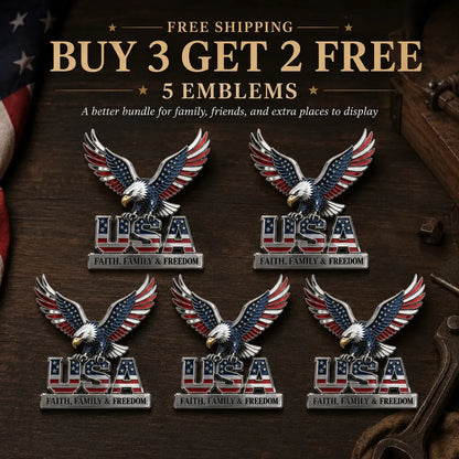 ★USA Faith, Family & Freedom★ Metal Emblem