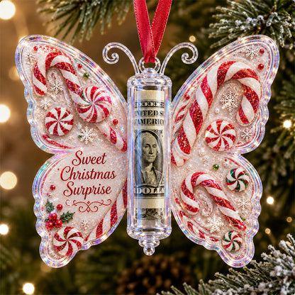 ❤️🔥Last 30pcs🔥🦋💵 Christmas Cash Gift Butterfly Ornament – Holiday Money Holder Keepsake 🎄✨