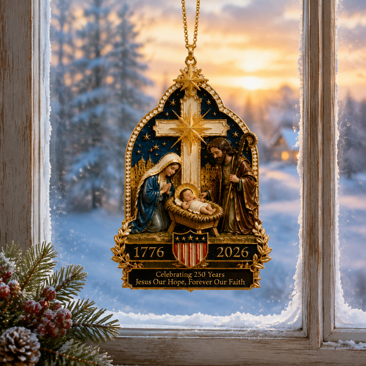🔥Last 30pcs✨⏰ Limited anniversary edition✨49% OFF!🔥Nativity scene Christmas tree ornament