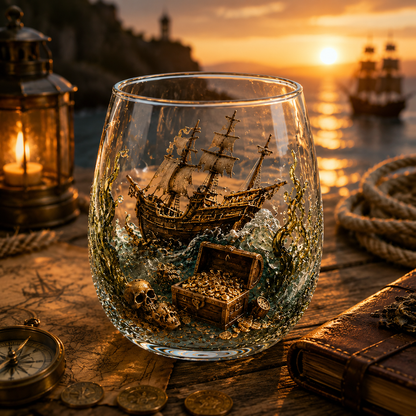 ⏰LIMITED TIME 49% OFF!🔥🌊Limited Edition Pirate Wine Glass Series