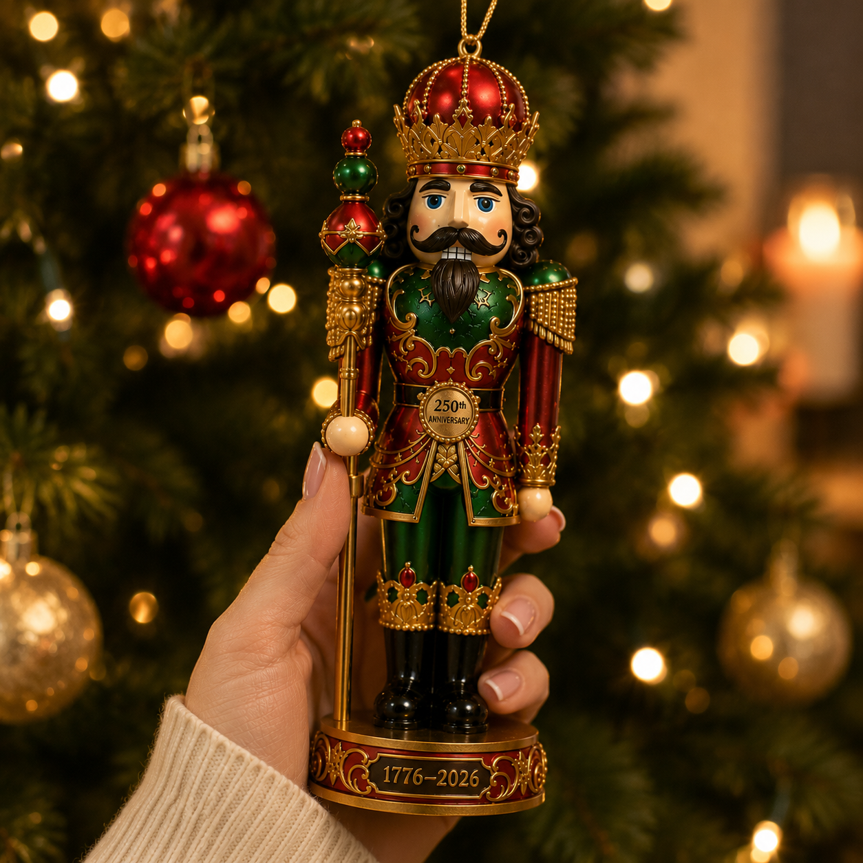 🔥Last 30pcs✨⏰ Limited anniversary edition✨49% OFF!🔥2026 America 250th Anniversary Royal Nutcracker King Christmas Ornament