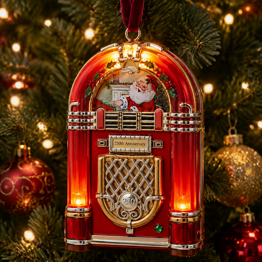 🔥Vintage-style record player Christmas tree ornament