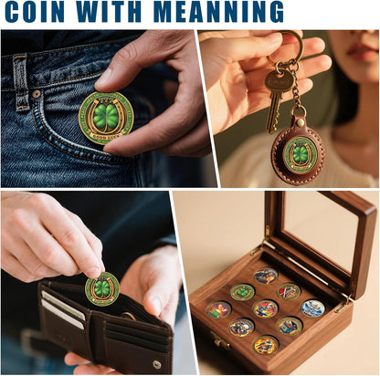 Lucky Elephant Coin with 4-Leaf Clover - image 6
