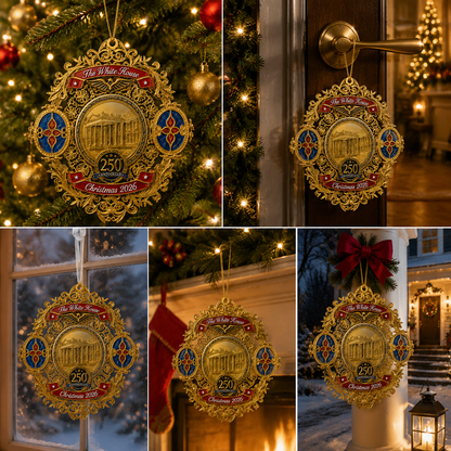 🔥Last 30pcs✨⏰ Limited anniversary edition✨49% OFF!🔥White House 250th Anniversary Christmas Commemorative Ornament