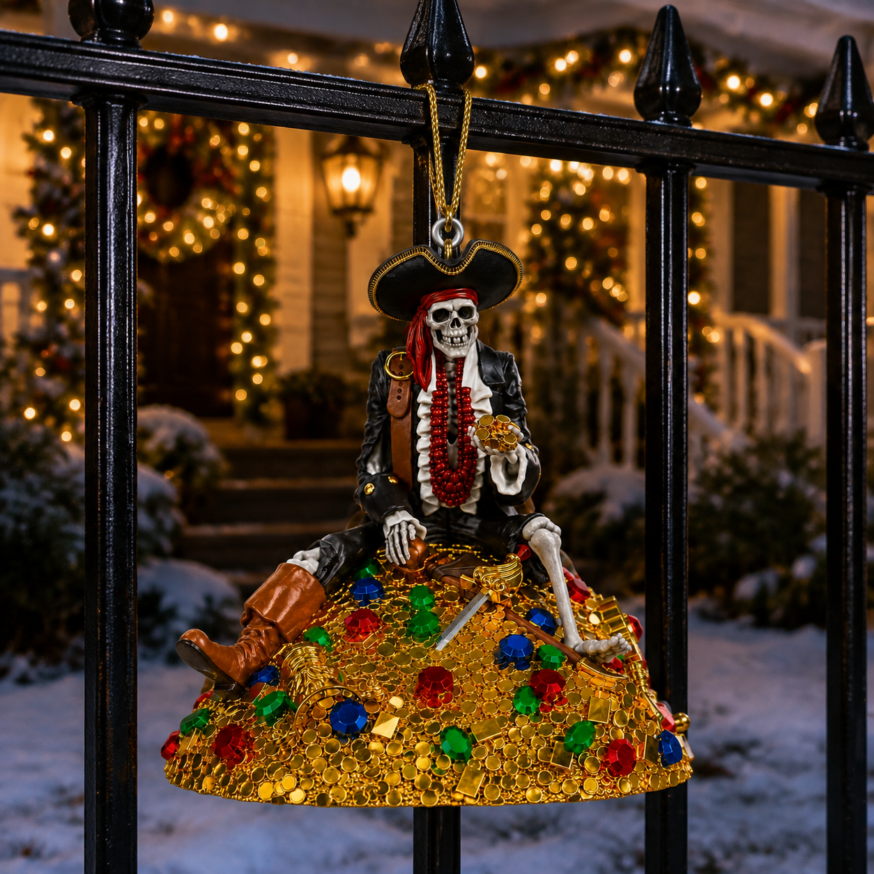 ✨ Halloween Pirate Skull Hanging Decoration