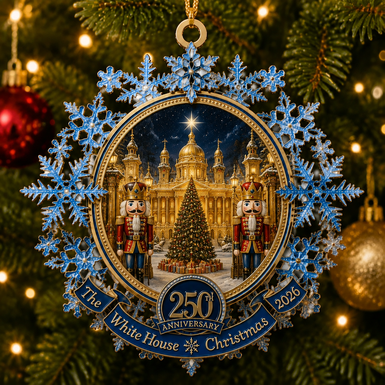 🔥Last 30pcs✨⏰ Limited anniversary edition✨49% OFF!🔥Blue Snowflake Christmas Tree Ornament